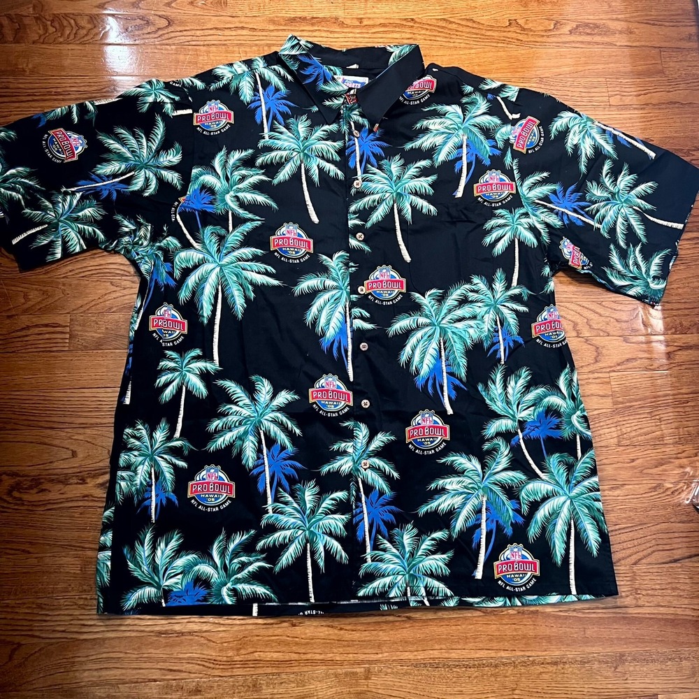 Reyn Spooner Shirt Mens 3XL NFL Pro Bowl Hawaii '05 All Star Tropical Football